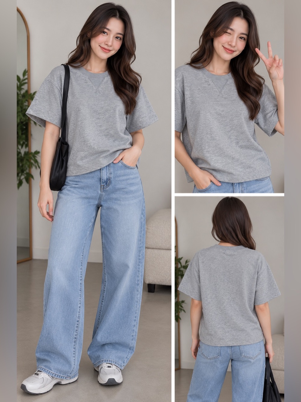 Double Zero- Relaxed Heather Gray Women's Tee